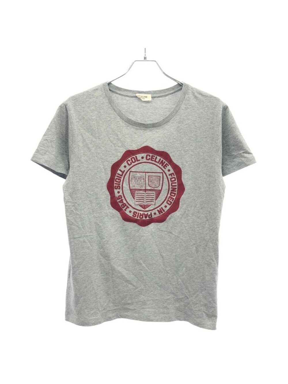 Celine Carre Locky Print T-Shirt Gray